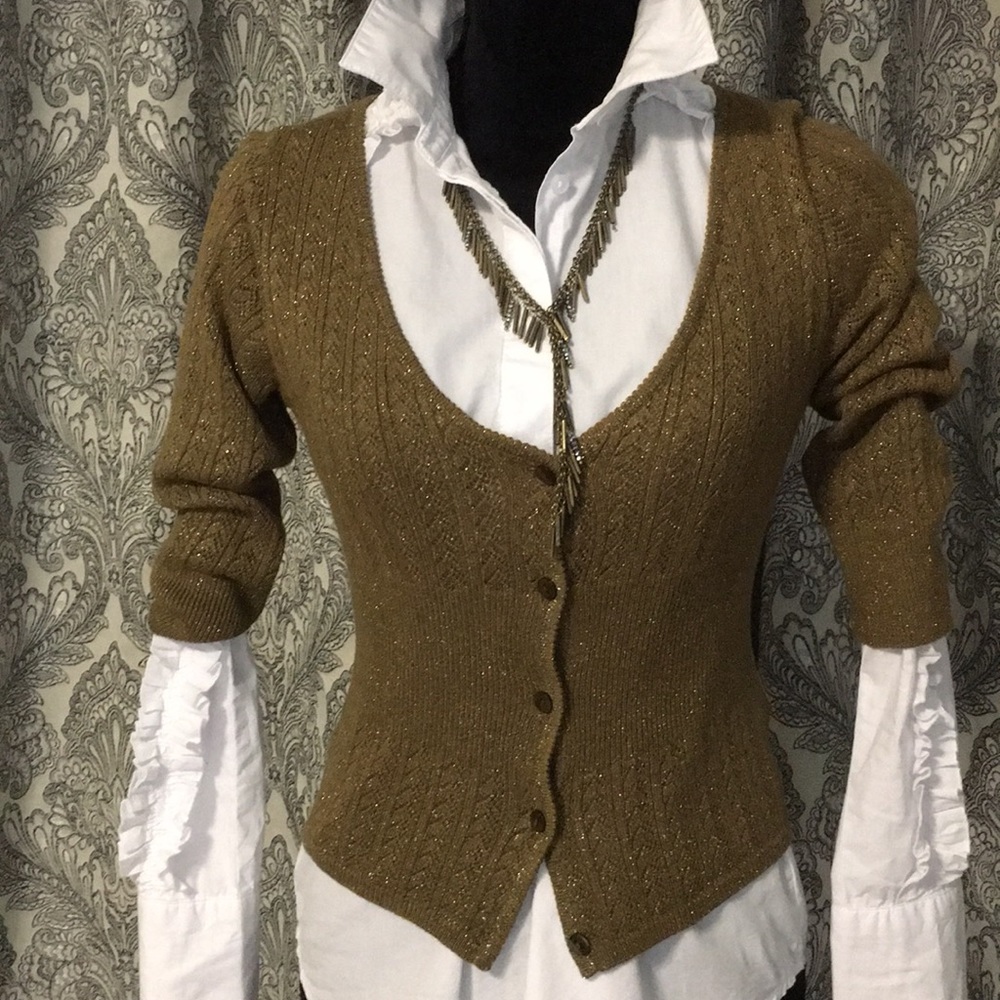 Y2K GOLD CARDIGAN
